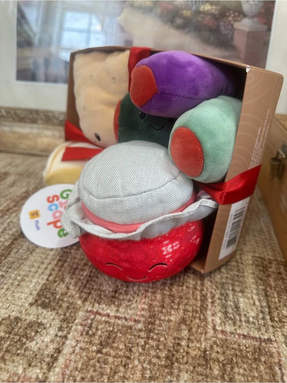 New GiggleScape Children’s Charcuterie Box 4 Plush Cheese, Olives, Jam, Crackers
